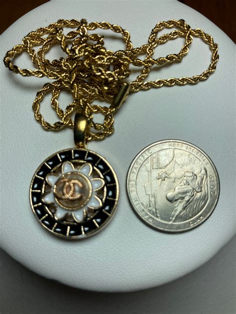 etsy chanel button jewelry|Chanel buttons made into jewelry.